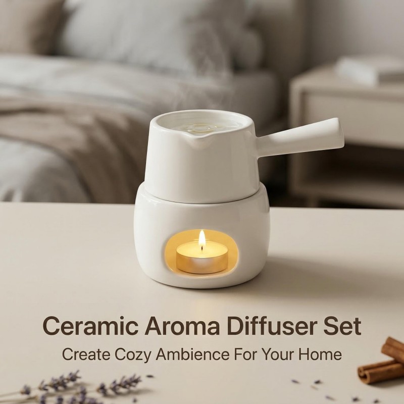 Home Fragrance Aroma Set - Ensemble brûleur de cire parfumée en
